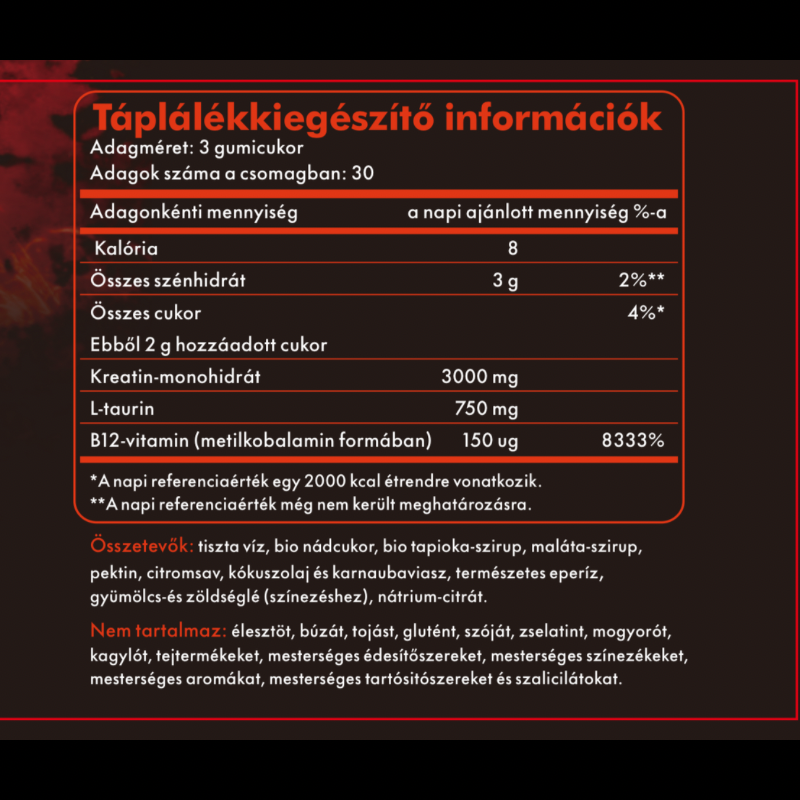 BROOX ONE Kreatin-monohidrát EPER| 180 gumimaci
