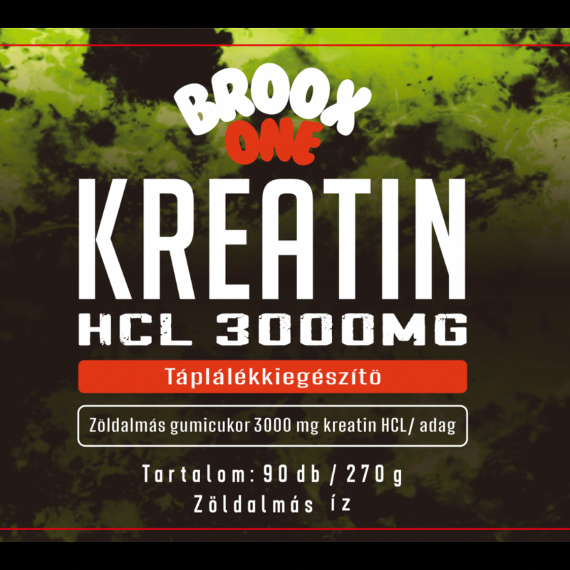 BROOX ONE Kreatin-monohidrát ZÖLDALMA| 180 gumimaci