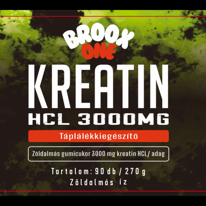 BROOX ONE Kreatin-monohidrát ZÖLDALMA| 180 gumimaci