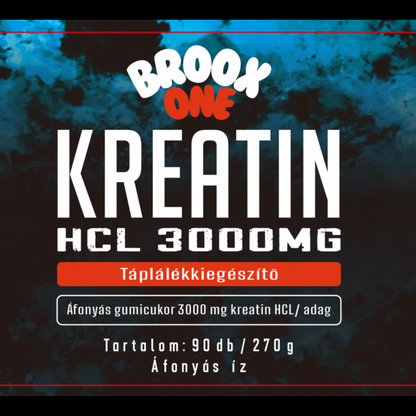 BROOX ONE Kreatin-monohidrát ÁFONYA| 180 gumimaci
