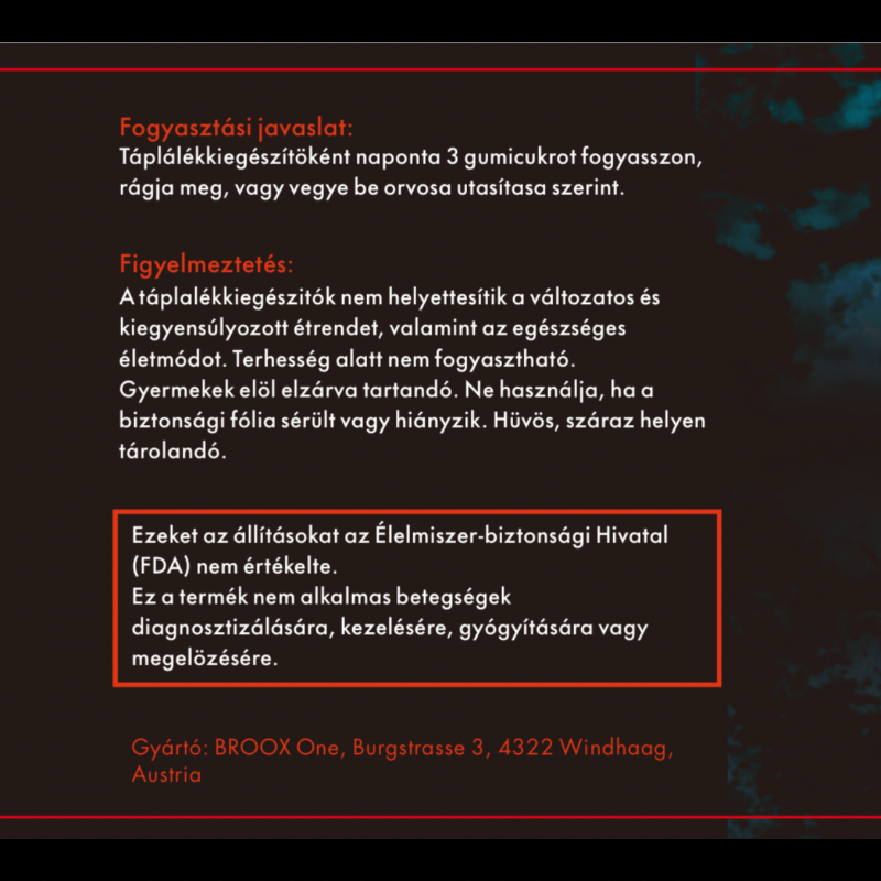 BROOX ONE Kreatin-monohidrát ÁFONYA| 180 gumimaci