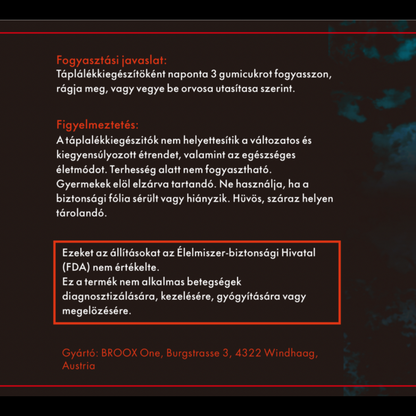 BROOX ONE Kreatin-monohidrát ÁFONYA| 180 gumimaci